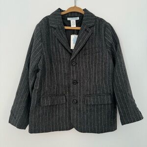 NWT Janie and Jack Boys Pinstripe Wool Suit Blazer Jacket (5T)